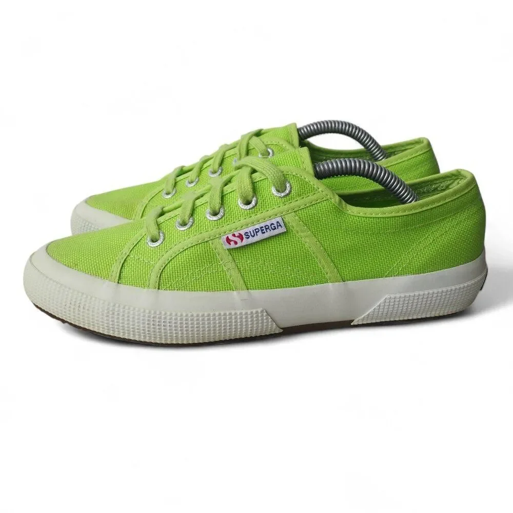 Superga 2750 Cotu Classic Lace-up‎ Sneakers 'Acid Green' Women's 7